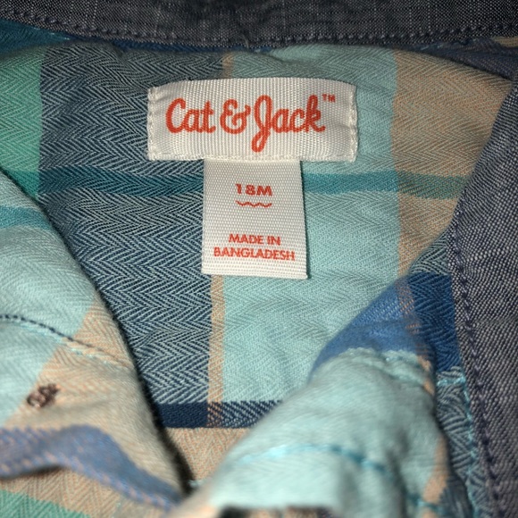 Kids Cat & Jack plaid shirt size 18m - Picture 3 of 4